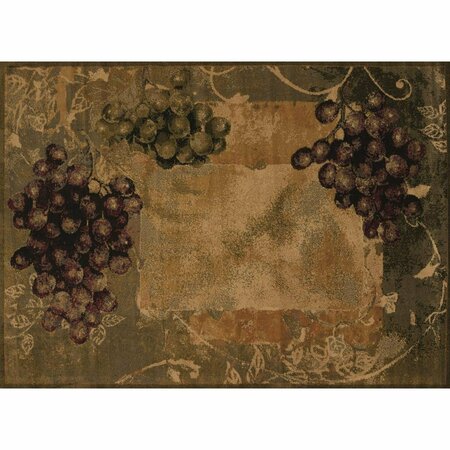 UNITED WEAVERS OF AMERICA 5 ft. 3 in. x 7 ft. 2 in. Affinity Vineyard Green Rectangle Area Rug 750 01745 58